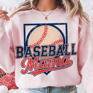 Retro Baseball Mama PNG: Vintage Game Day Design (Digital Download)