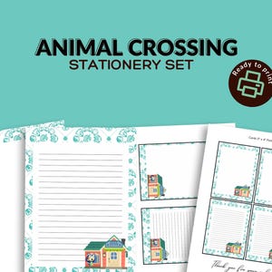 Animal Crossing Mabel Stationery Set – Perfeito para fãs - Escrita de cartas! Download digital - Para impressão