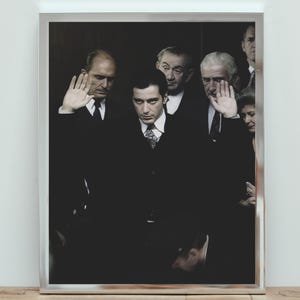 Póster de El Padrino 2, Arte mural de Michael Corleone, Póster clásico de la película Mafia, Decoración cinematográfica de los 70, Arte policiaco vintage, Estética cinematográfica