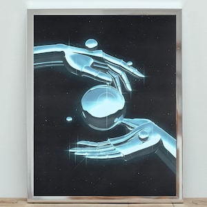 Pôster de parede cyberpunk, impressão decorativa Vaporwave, arte retrô futurista para sala, pôster de arte cibernética Y2K, decoração de parede futurista psicodélica, tela