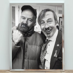 Breaking Bad Better Call Saul poster, Walter White & Saul Goodman print, Bryan Cranston en Bob Odenkirk, tv-show kunst, misdaaddrama cadeau