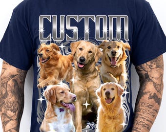 Custom German Shepherd Dad Photo Crewneck, Personalized K9 Dog Hoodie
