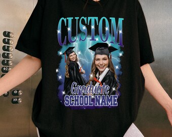 Sudadera de cuello redondo para graduados de Maestría en Trabajo Social 2026, Sudadera personalizada con foto de defensor — Camiseta de cuello redondo para el día de la graduación