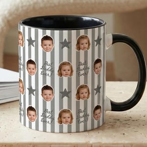 Tazza personalizzata con foto per papà, tazza da caffè personalizzata con la faccia del bambino, regalo per la festa del papà, tazza con foto del bambino