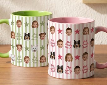 Personalisierte Baby Gesichtstasse, Baby Fototasse, Baby Gesicht Kaffeetasse, Familienandenken, Muttertag, Vatertag, neue Mutter Geschenk, Babybild Geschenk