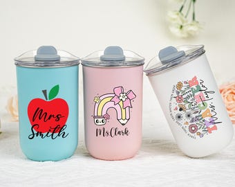 Vaso personalizado para profesor, taza personalizada para profesor, regalo de agradecimiento, regalos para la Semana de Agradecimiento al Profesor, regalos para profesores