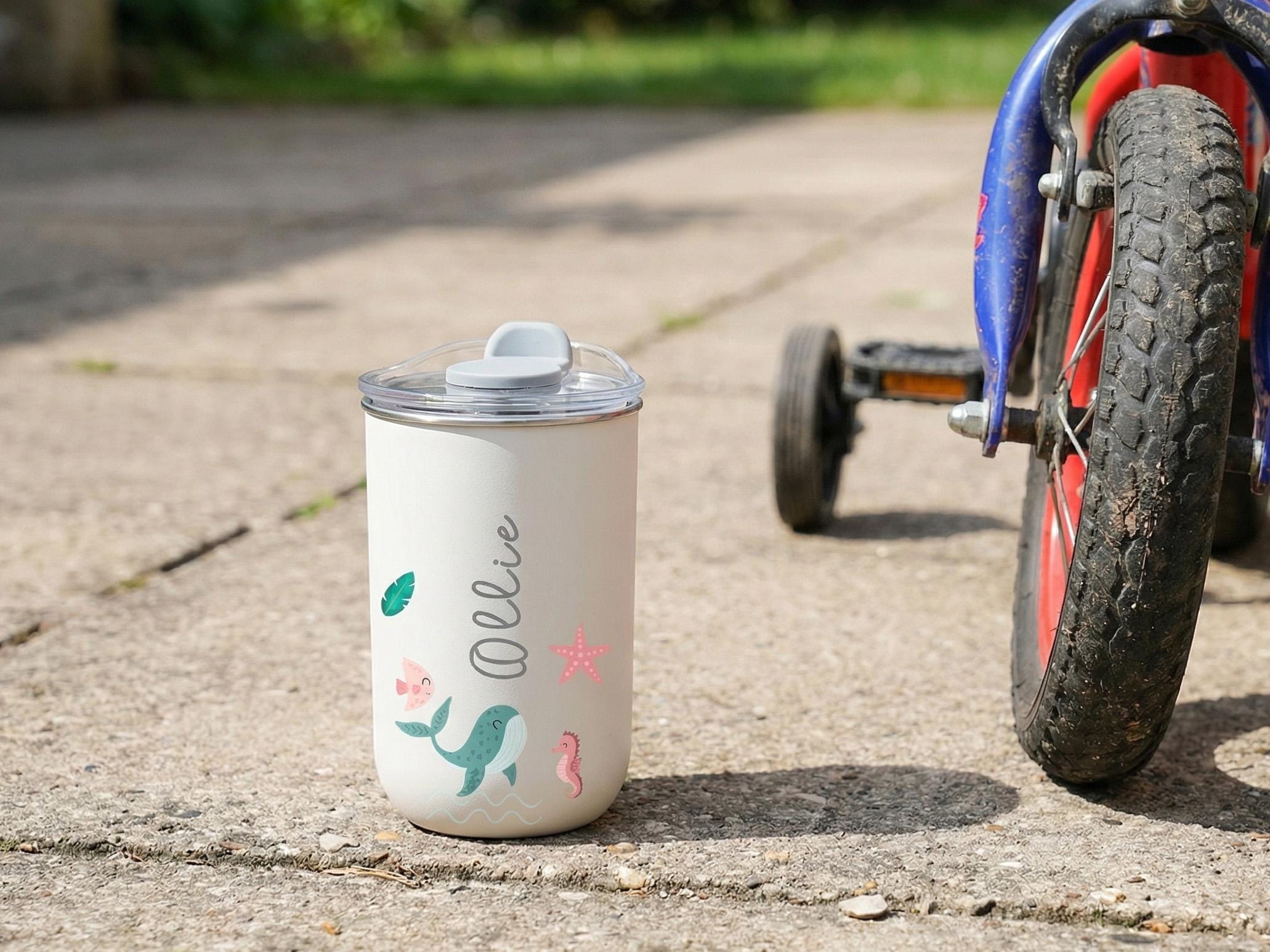 Personalized Kids Water Bottle, Custom Name Stainless Steel Tumbler for ...