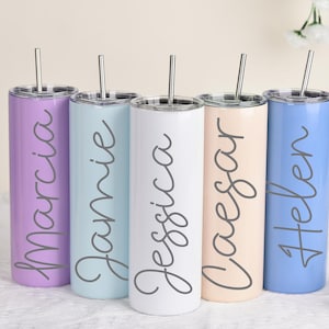 Personalisierte Junggesellinnenabschied Becher, personalisierte Becher, benutzerdefinierte Becher, dünne Becher, Brautjungfer Vorschlag, Becher 20 Unzen