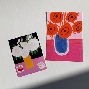 Ensemble de 2 cartes postales colorées
