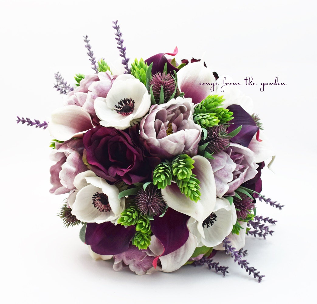 anemone and peony bouquet