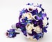 Blue Galaxy Orchid Bridal or Bridesmaid Bouquet - add a Groom's or Groomsmen Boutonniere or Arch Flowers Centerpieces Corsages and More! 