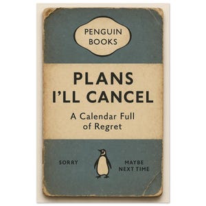 Funny Penguin Book Parody Poster: Introvert Social Anxiety Art (Digital or Physical Print) image 3