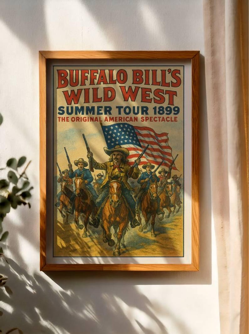 Buffalo Bill's Wild West Poster: Vintage Americana Cowboy Print ...