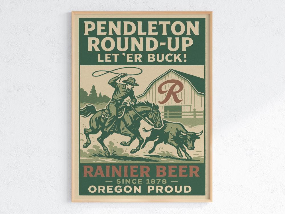 ペンドルトン PENDLETON ROUND-UP ビンテージ看板 ペンドルトン PENDLETON ROUND-UP ビンテージ看板 Pendleton