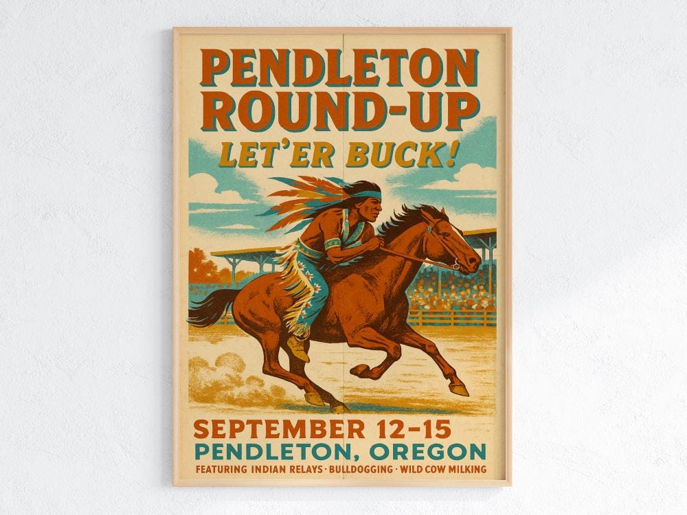 ペンドルトン PENDLETON ROUND-UP ビンテージ看板 ペンドルトン PENDLETON ROUND-UP ビンテージ看板 Pendleton