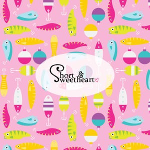Angeln Lockt nahtlose Muster pink Fisch Kumpel nahtlose Sublimation Stoffmuster locken Sommer nahtlose digitale Datei