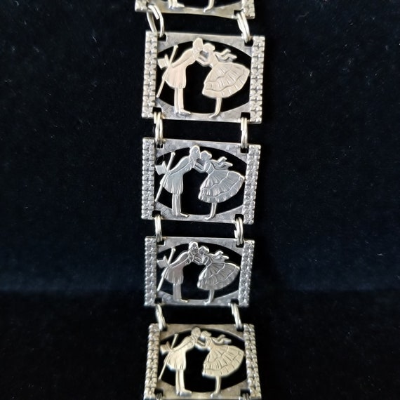 Antique Victorian Sterling Silver Sweetheart Court