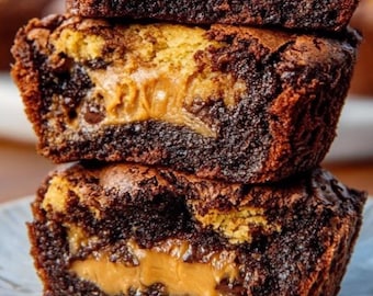 Receta de Brownies de mantequilla de cacahuete: Tazas de galleta y brownie (PDF descargable)