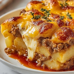 Cheesy Hamburger Potato Casserole, Best Recipe Digital Download Printable