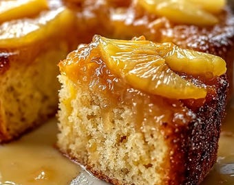 Receta casera de pastel de piña celestial Descarga digital PDF imprimible.