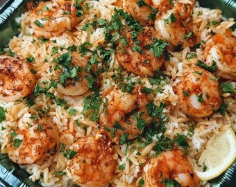 Receta de arroz frito con camarones al estilo cajún: Cena picante al estilo de Nueva Orleans (Descarga digital)