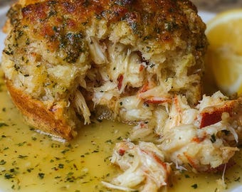 Crab Stuffed Cheddar Bay Biscuit Recipe: Lemon Butter Sauce (Downloadable PDF