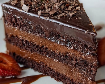 Receta de pastel de mousse de chocolate negro (PDF descargable)