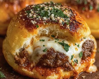 Garlic Parmesan Cheeseburger Recipe: Digital Download Printable