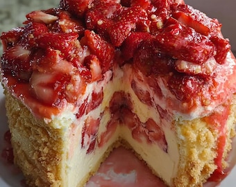Strawberry Shortcake Cheesecake Recipe (Digital Download)