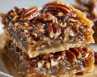 Lazy Pecan Pie Bars Recipe: Easy Dessert (Downloadable PDF