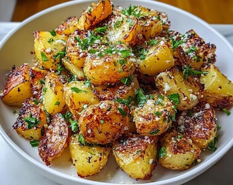 Receta de papas crujientes con mantequilla y ajo: Descarga digital e imprimible