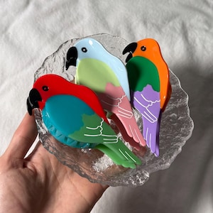 Parrot Hair Claw Clip Tropical Statement Accessory Animal Hair Claw Clip Bridesmaid Gift Wrapping Dainty Hair Claw Clip Gift for Bird Lovers