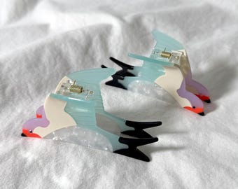 Bird Hair Claw Clip: Acetate Animal Design for Thick Hair (3.5 Inches)