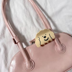 Cream Puppy Hair Claw Doggy Hair Claw Trendy Hair Claw Clip Bag Decoration Cute Hair Claw Clip Unique Hair Claw Clips