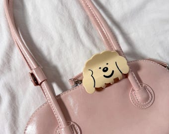 Cream Puppy Hair Claw Doggy Hair Claw Trendy Hair Claw Clip Bag Decoration Cute Hair Claw Clip Unique Hair Claw Clips