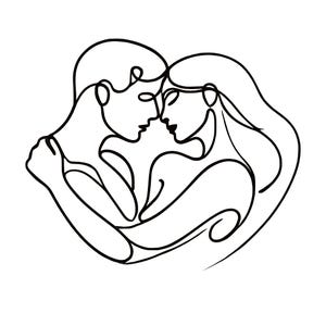 One line art, poster, wall decoration