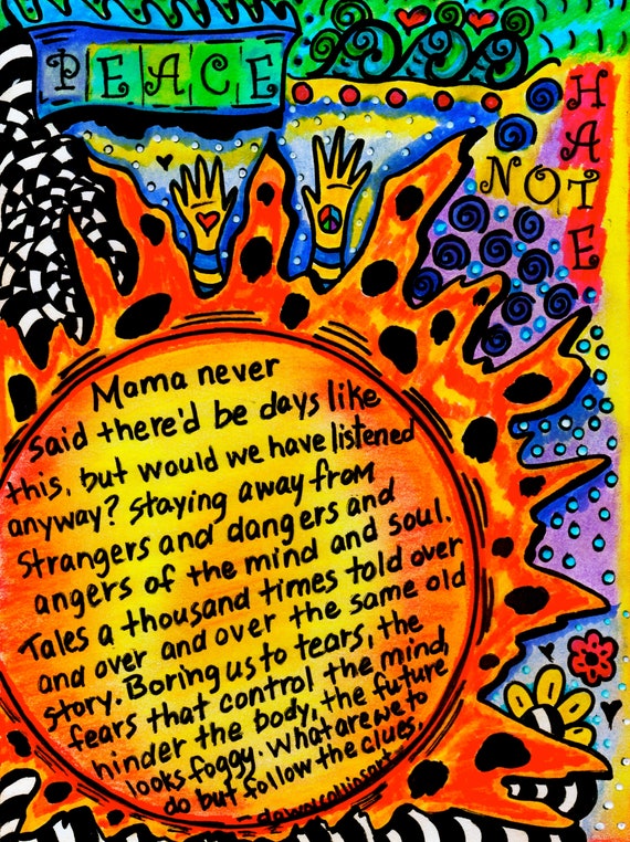 Handmade Embroidered Tie Dyed Canvas Patch Forgive Your Parents A Meditation Free Shipping.