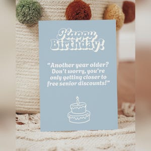 Paquete de 5 tarjetas de cumpleaños divertidas para imprimir, para el día del nacimiento de los mejores amigos, descarga digital, tarjeta de felicitación DIY de 5 x 7, varios diseños de tarjetas de cumpleaños
