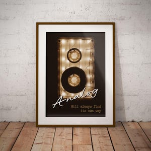 Analog Technology Poster Printable, Vintage Electronics Wall Art, Retro Tech Decor, Engineering Gift, Nerd Office Decor, Digital Download