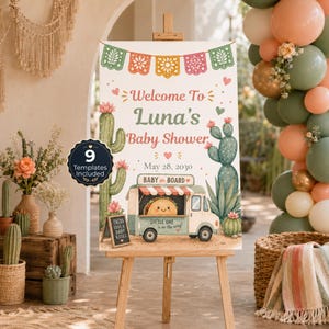 Mall för välkomstskylt till Taco Bout babyshower, tillkännagivande för bebis, graviditetsmeddelande, skylt för babyshowerfest
