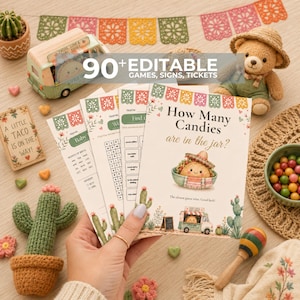 Printable Taco Bout Baby Baby Shower Game Bundle, Baby Shower Games Printable, Baby Shower Bingo, Prediction Cards, Advice Cards