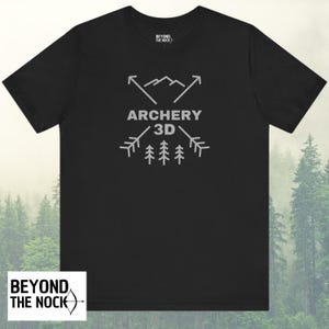 Camiseta unisex de tiro con arco, tiro con arco 3D, diseño elegante de tiro con arco, regalo de arquero, camiseta amante del tiro con arco, ropa de arquero, tiro con arco