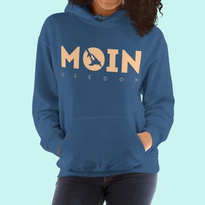 Super soft MOIN Usedom hoodie | Cozy hoodie with island silhouette | Unisex