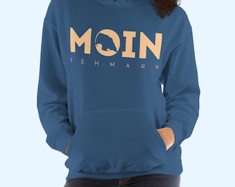 Super soft MOIN Fehmarn hoodie | Cozy hoodie with island silhouette | Unisex