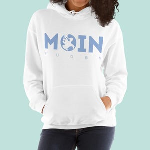 Super soft MOIN Rügen hoodie | Cozy hoodie with island silhouette | Unisex