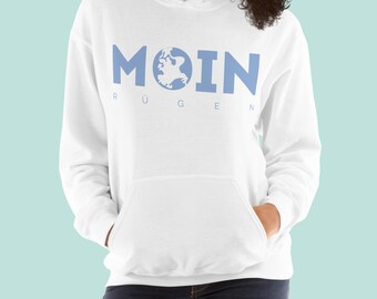 Super soft MOIN Rügen hoodie | Cozy hoodie with island silhouette | Unisex