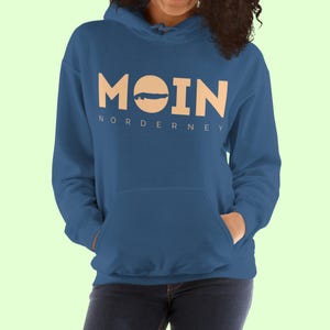 Super soft MOIN Norderney hoodie | Cozy hoodie with island silhouette | Unisex