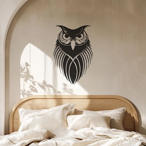 Owl Metal Wall Art, Owl Themed Art, Modern Metal Wall Decor, Metal Wall Art Decor, Unique Home Decor, Living Room, Mother&#39;s Day Gift,