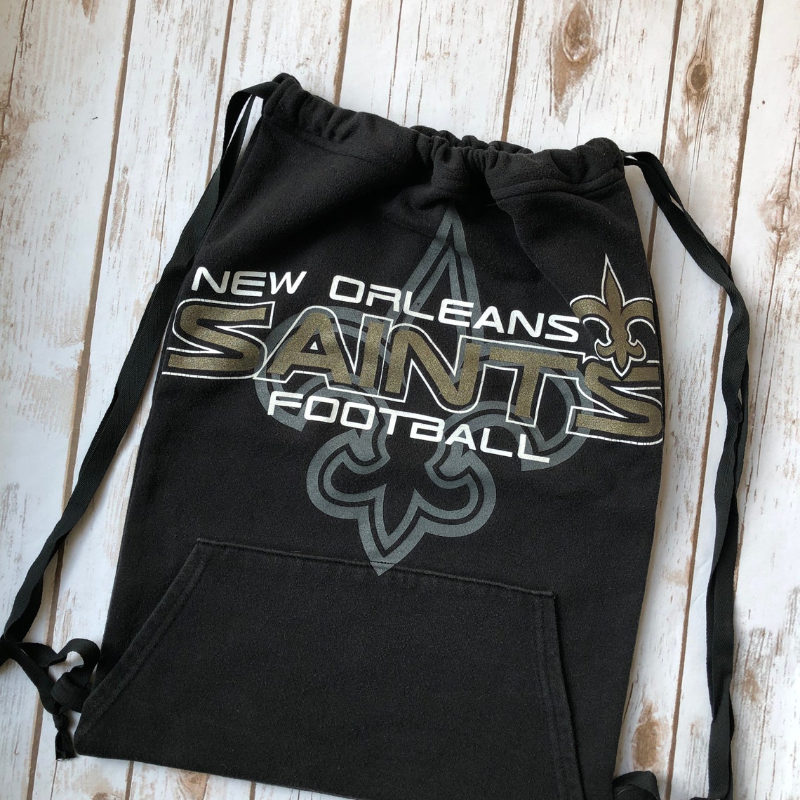 New Orleans Saints Football Drawstring Bag Saints Backpack Etsy