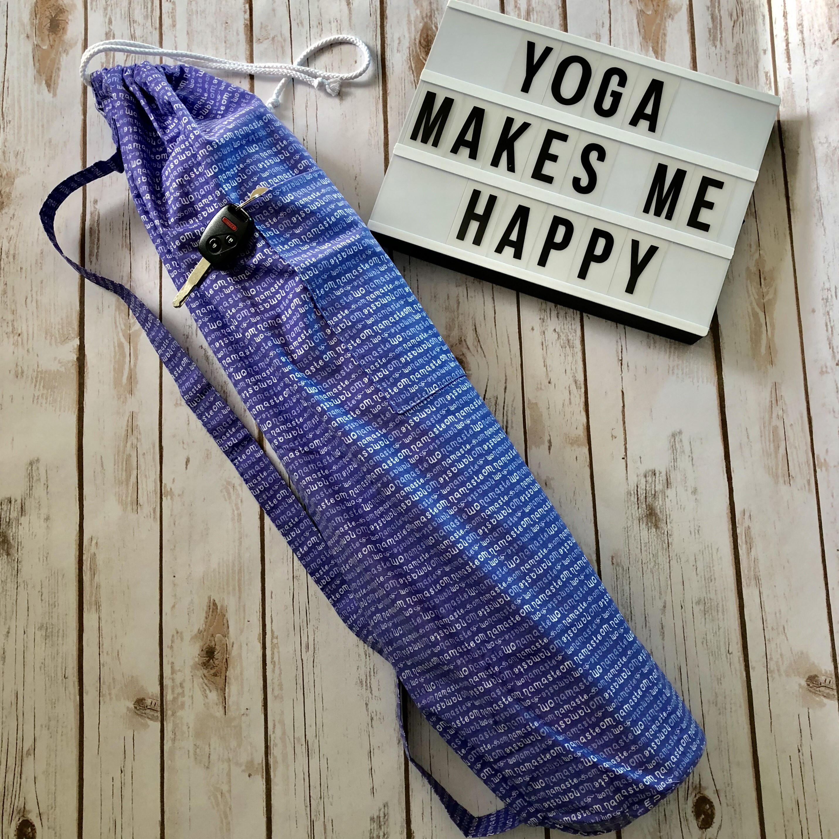 handmade yoga mat bag